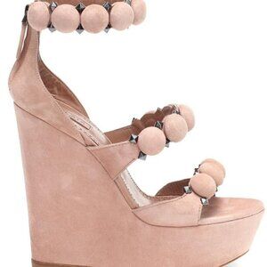 Alaia - Bombe Suede Wedge Shoes Sandals - IT 39